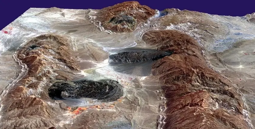 A view of the Salt Mountains in Iran