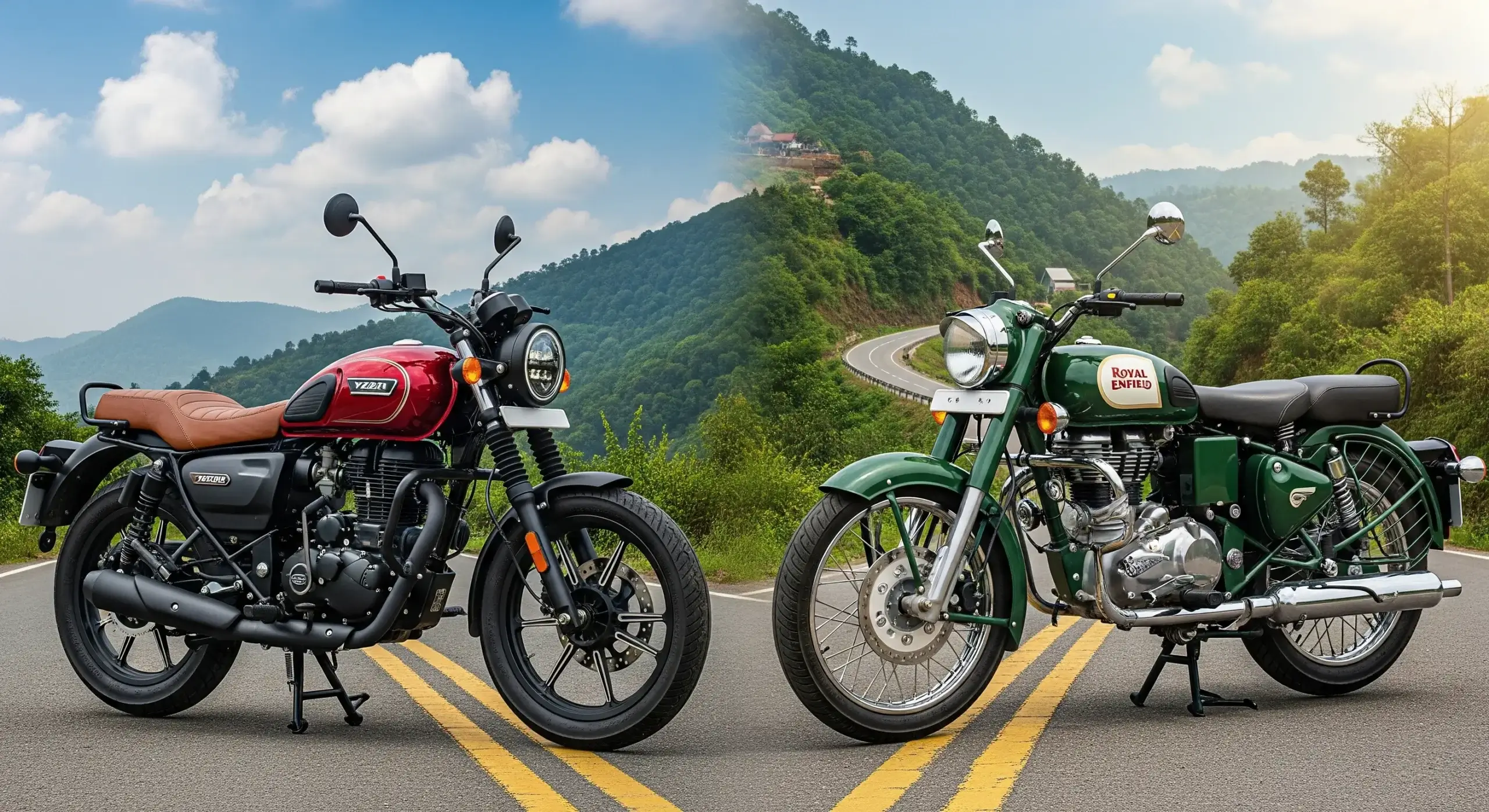 2025 Yezdi Roadster vs Classic 350