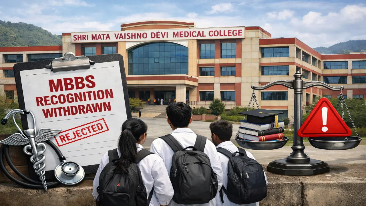 Vaishno Devi Medical College's MBBS accreditation has been revoked.