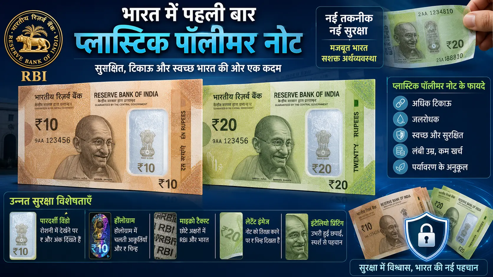 India will soon launch plastic notes.